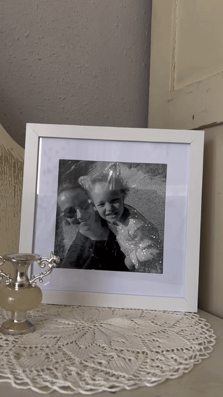 Glitter art framed